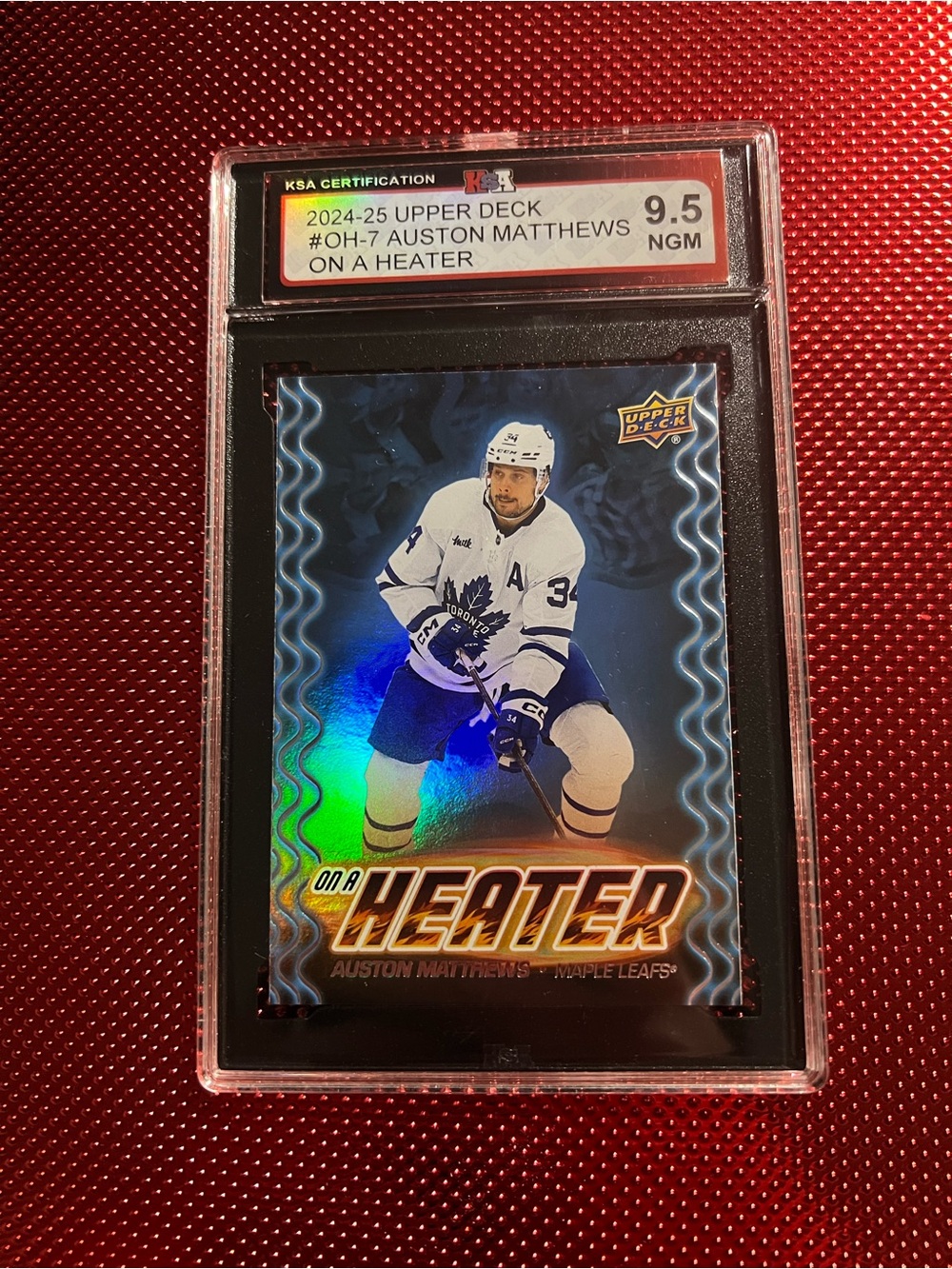 Upper Deck Auston Matthews 'On A Heater' Hockey Card - White/Silver